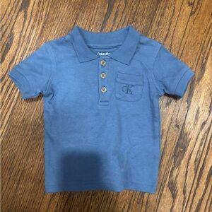 Calvin Klein Kids Polo Shirt in Soft Blue